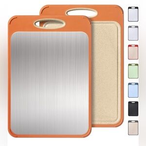 2-in-1 Stainless Steel Double Sided Cutting Board NEW